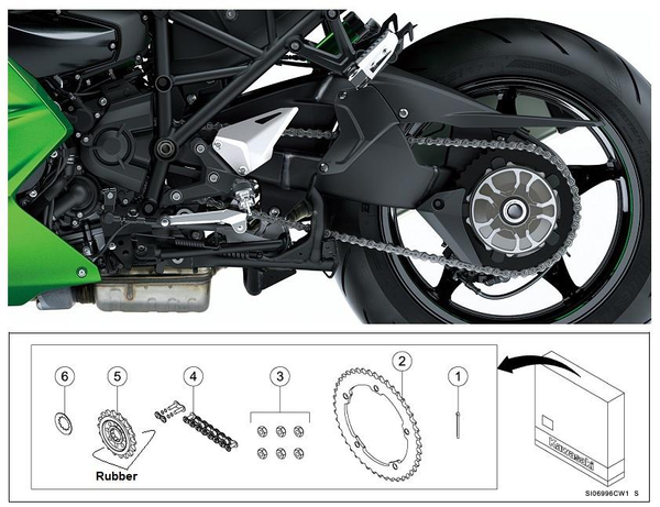 Original Kawasaki Antriebssatz