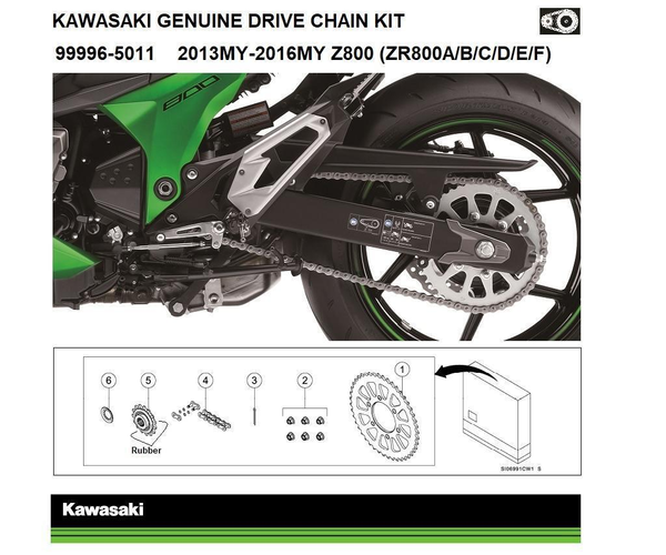 Original Kawasaki Antriebssatz