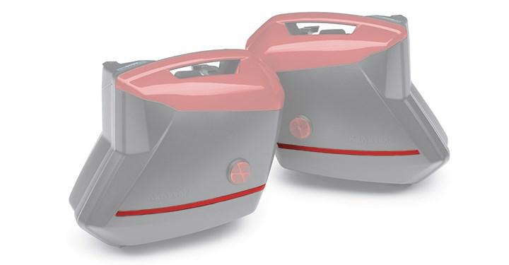 Dekorstreifen-Set für Seitenkoffer, Candy Fire Red (816)