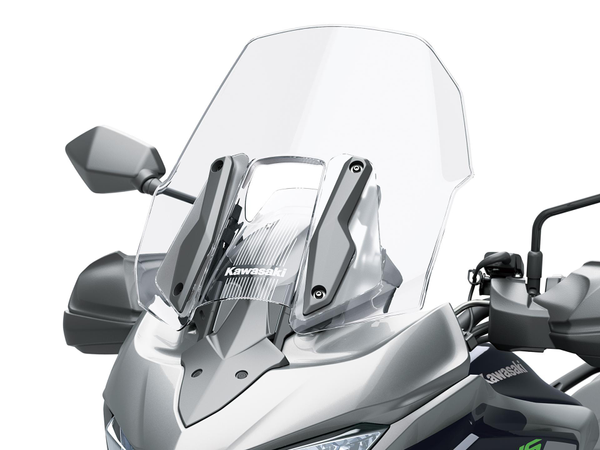 Großes, klares Windschild (Versys 1100)