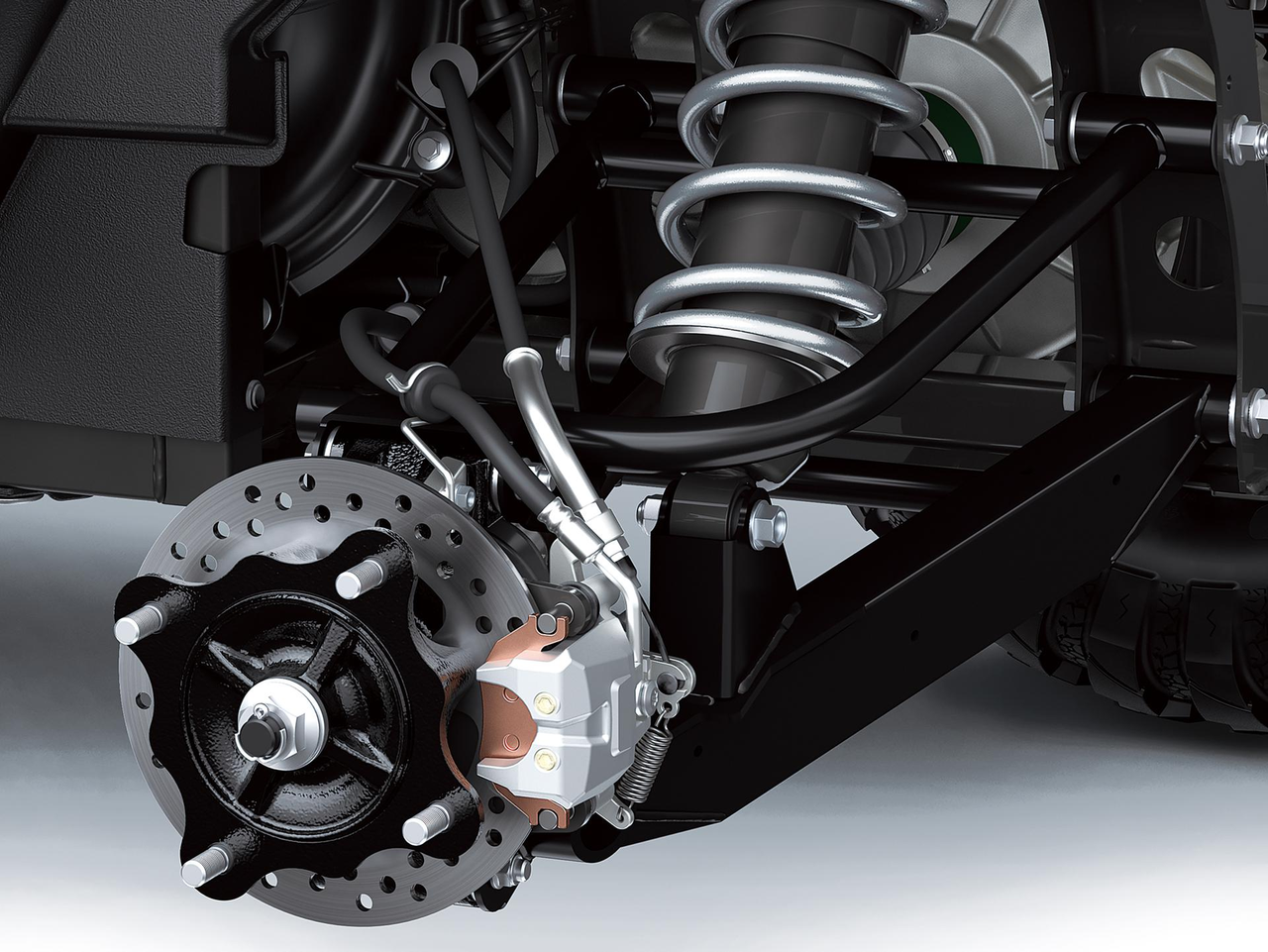 Doppelquerlenkeraufhängung mit längerem Federweg