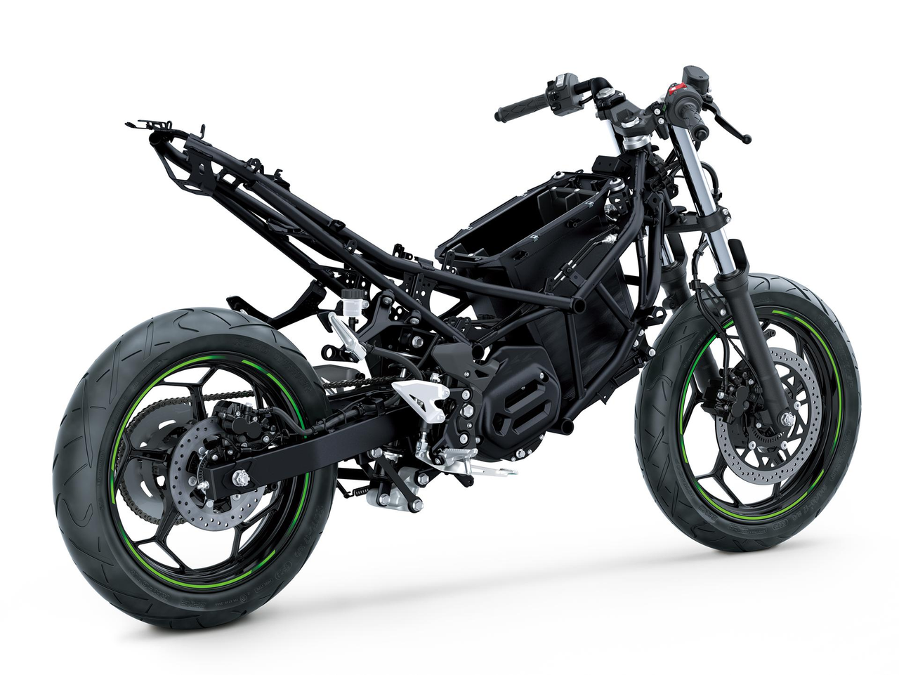 Solide Konstruktion: Von Kawasaki entworfenes Motorrad-Chassis