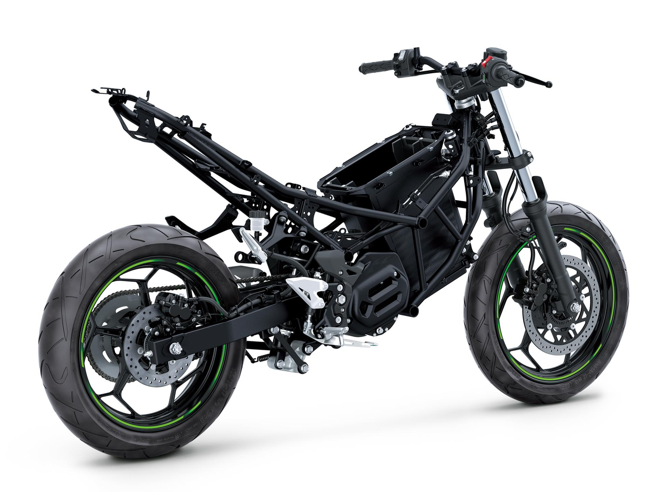 Solide Konstruktion: Von Kawasaki entworfenes Motorrad-Chassis