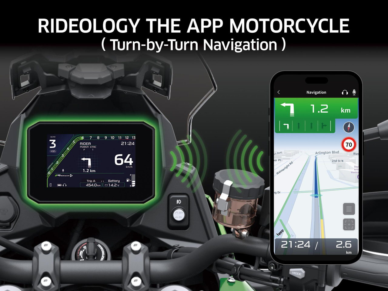 RIDEOLOGY THE APP mit Sprachsteuerung und Turn-by-Turn-Navigation