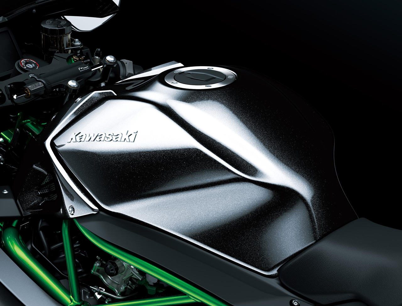 Kawasaki original Silver-Mirror Lackierung